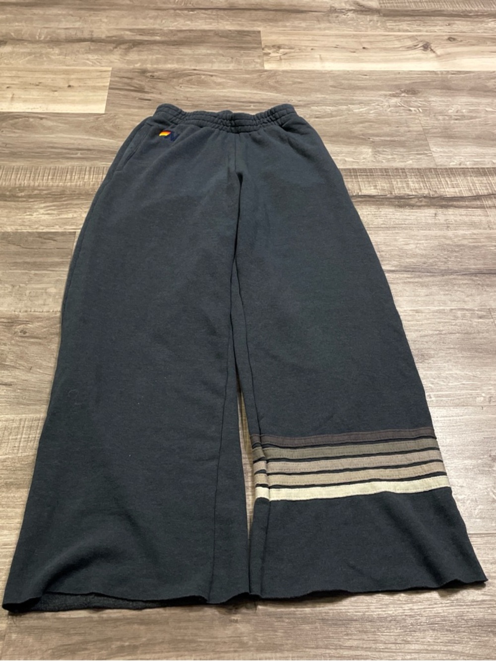 Grey aviator nation Wide Leg Sweatpants